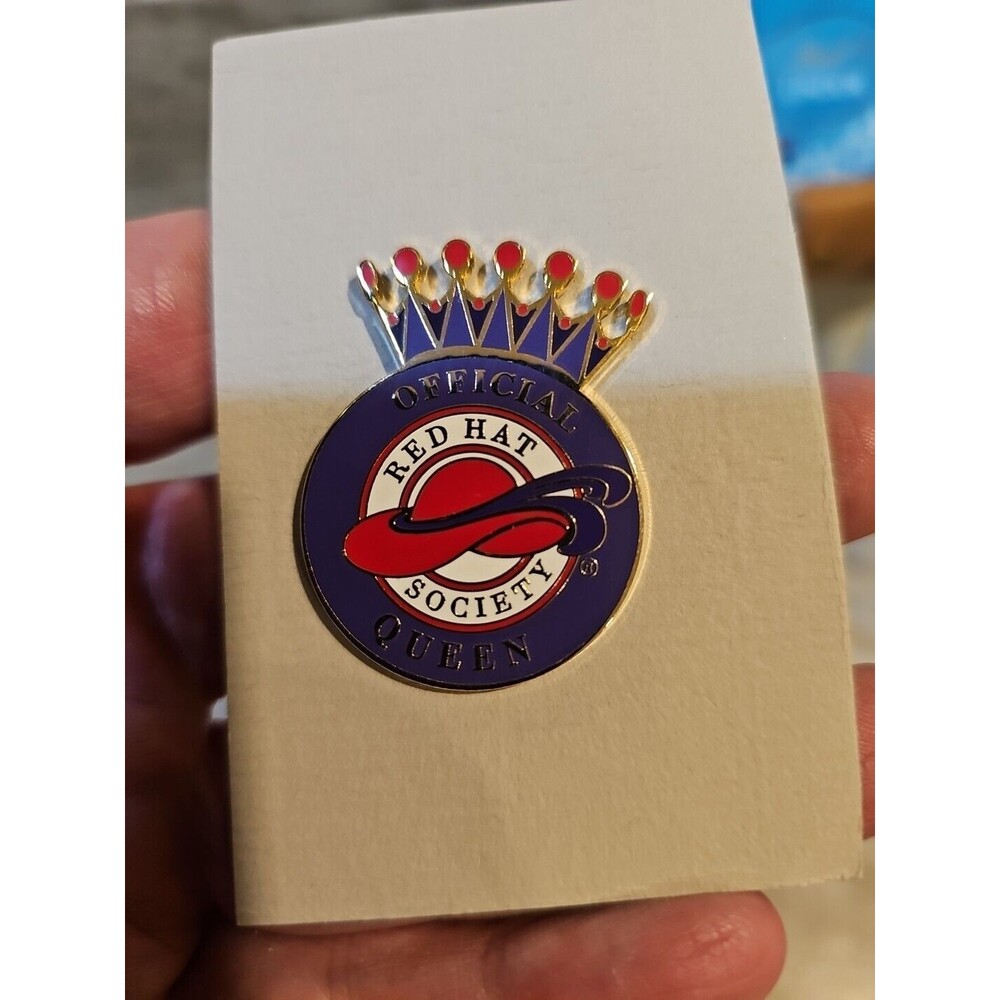 Red Hat Society Official Queen Lapel Hat Pin